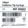 BD Plastipak injectiespuiten 100ml 3 delig Katheter tip + Luer adapter