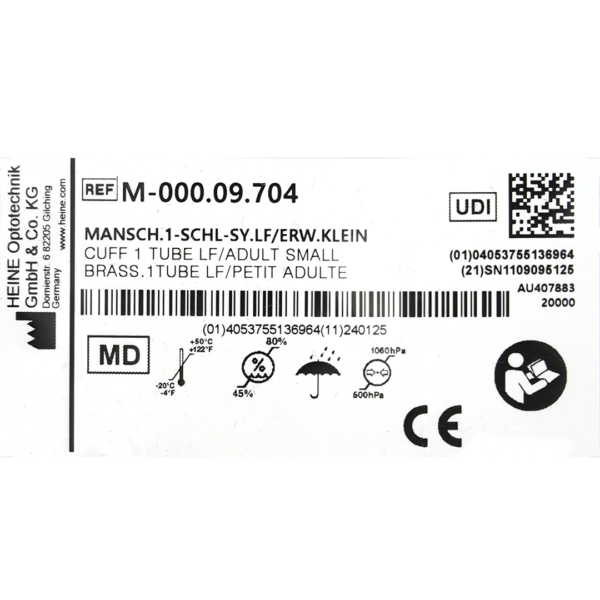 Heine Gamma G7/G5/GP bloeddrukmanchet volwassene S 1 slang