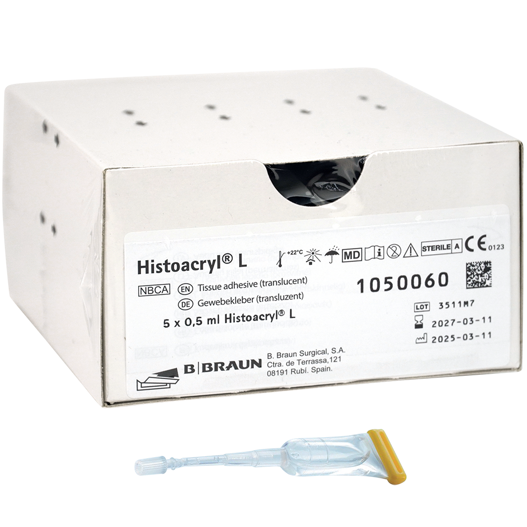 Histoacryl weefsellijm ampullen, 0.5ml, transparant