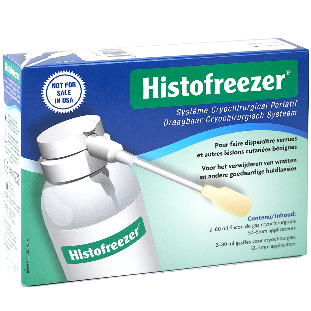 Histofreezer cryochirurgie medium 2x 80ml gasfles 52x 5mm applicators
