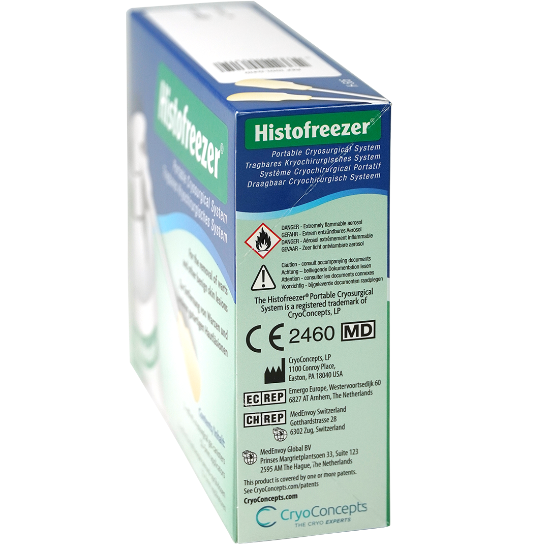Histofreezer cryochirurgie medium 2x 80ml gasfles 52x 5mm applicators