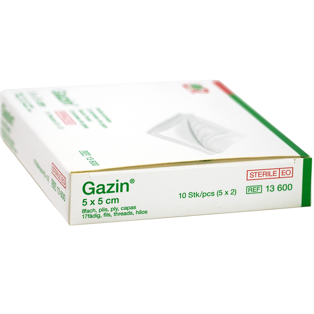 Gazin gaaskompres 5cm x 5cm 8 laags steriel