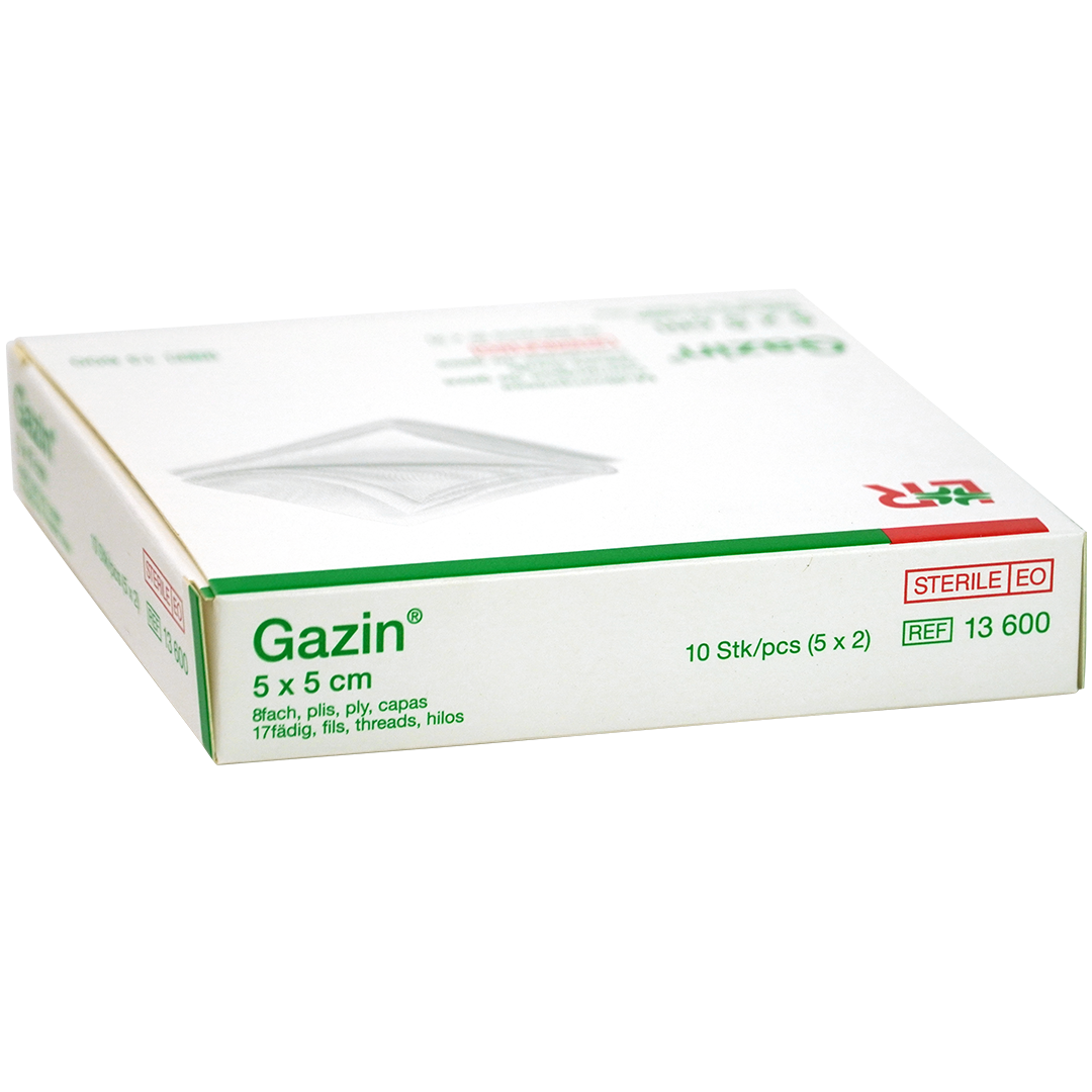 Gazin gaaskompres 5cm x 5cm 8 laags steriel