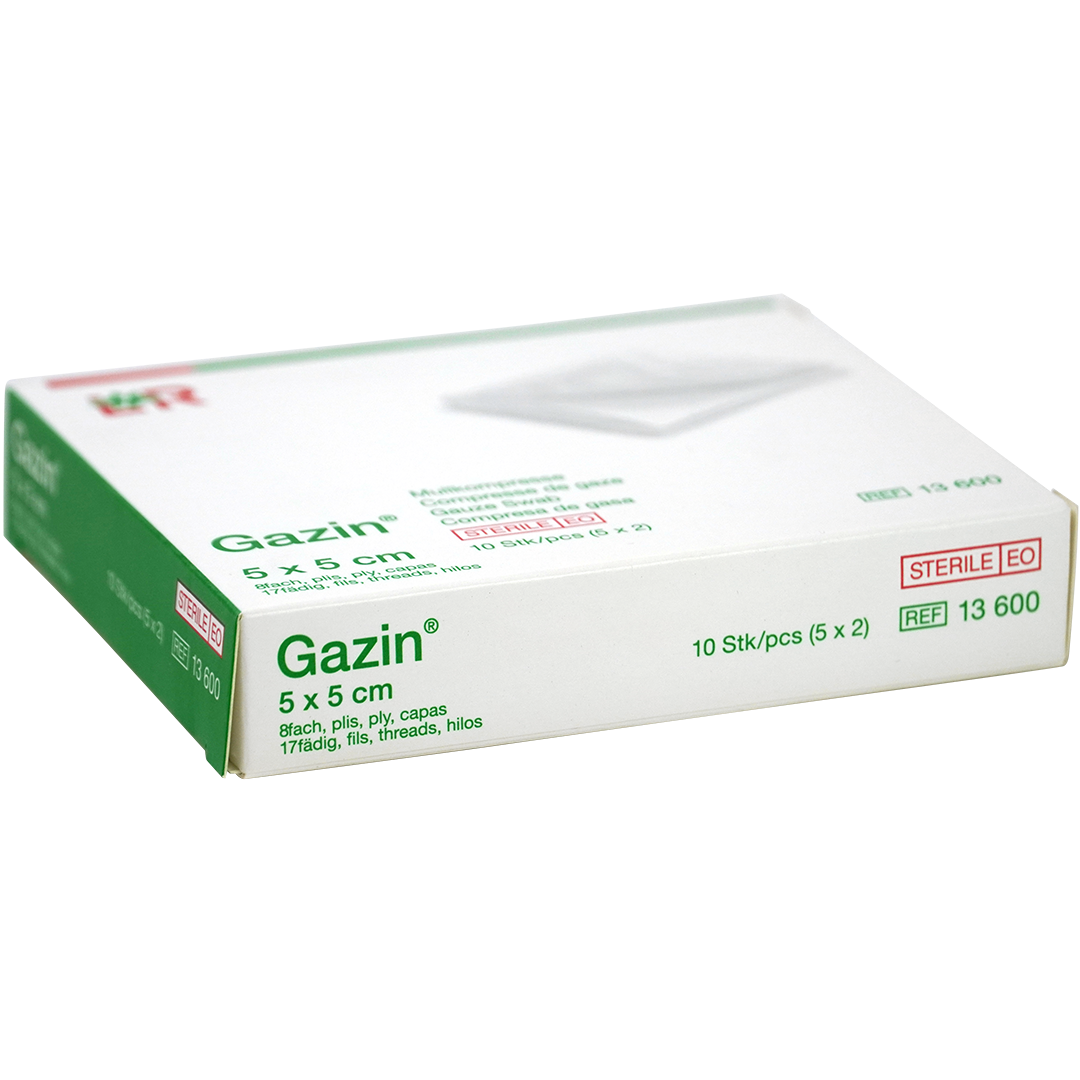 Gazin gaaskompres 5cm x 5cm 8 laags steriel