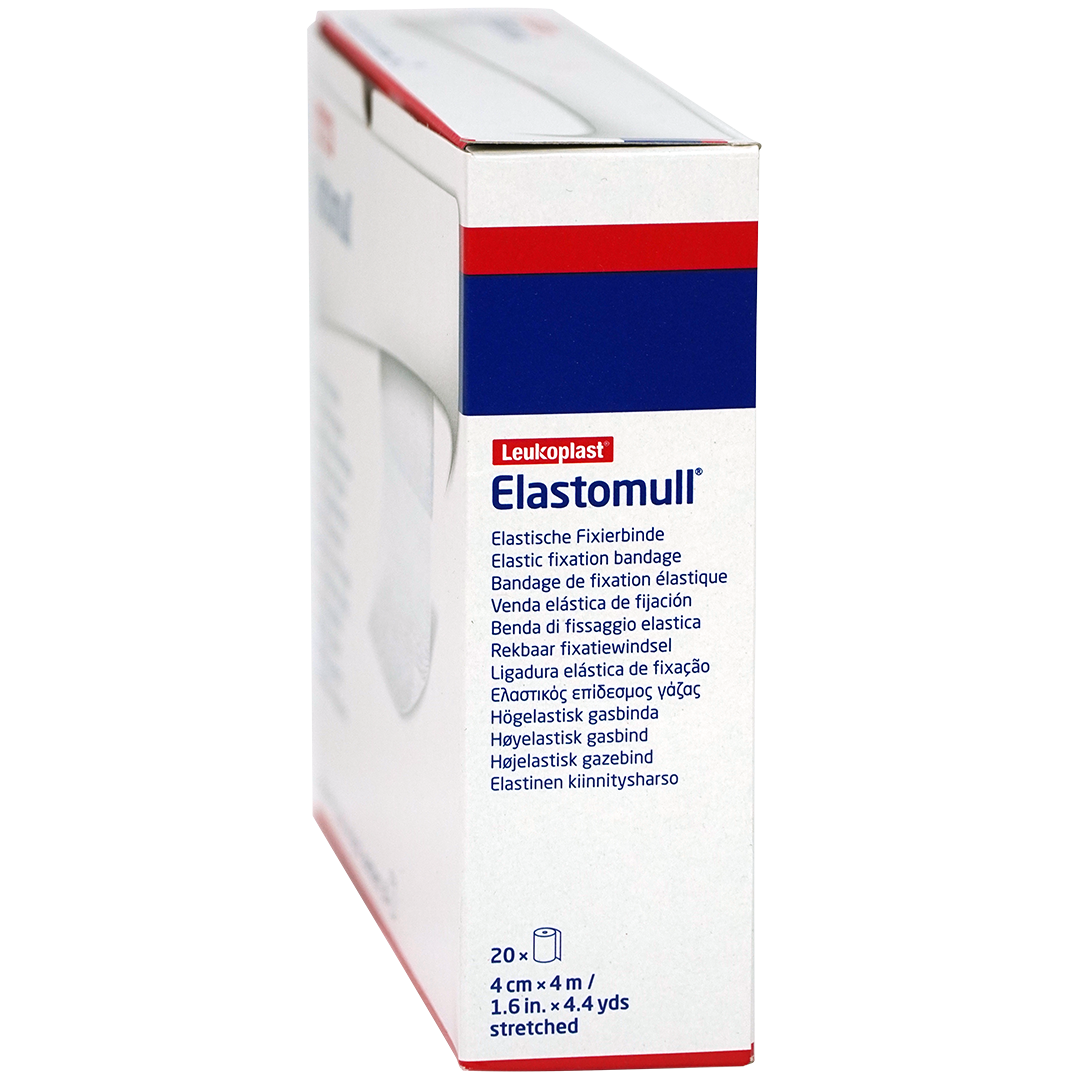 Elastomull elastische fixatiewindsels 4cm x 4m cellofaan
