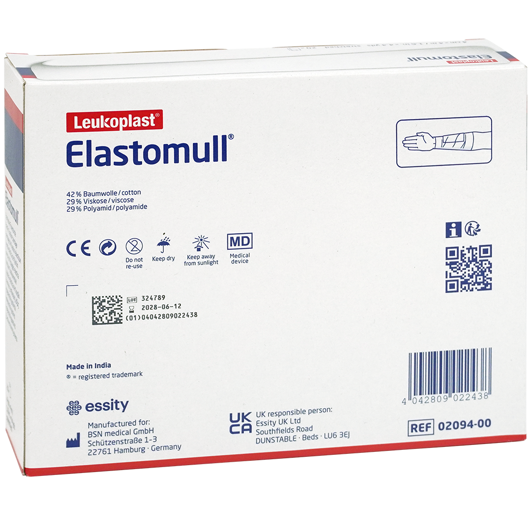 Elastomull elastische fixatiewindsels 4cm x 4m cellofaan