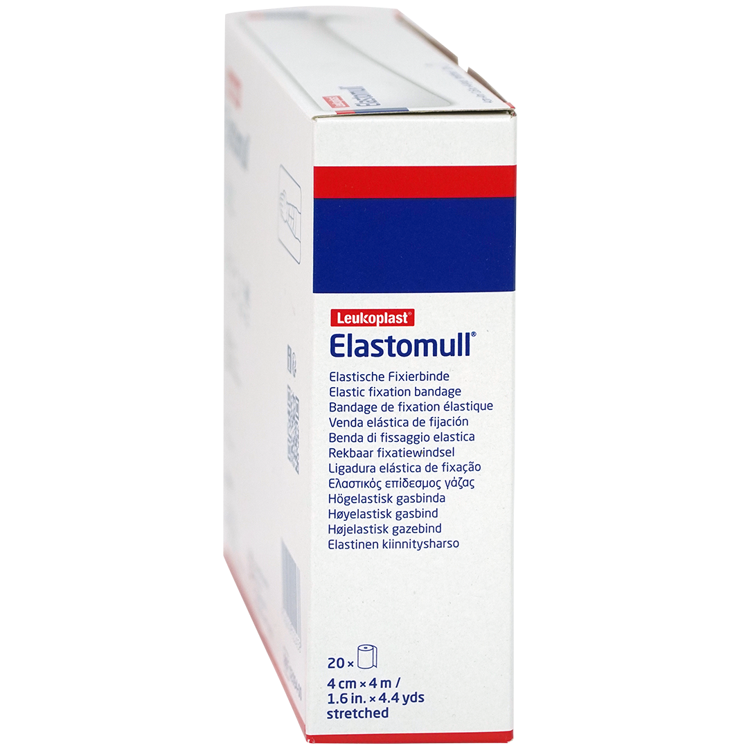 Elastomull elastische fixatiewindsels 4cm x 4m cellofaan