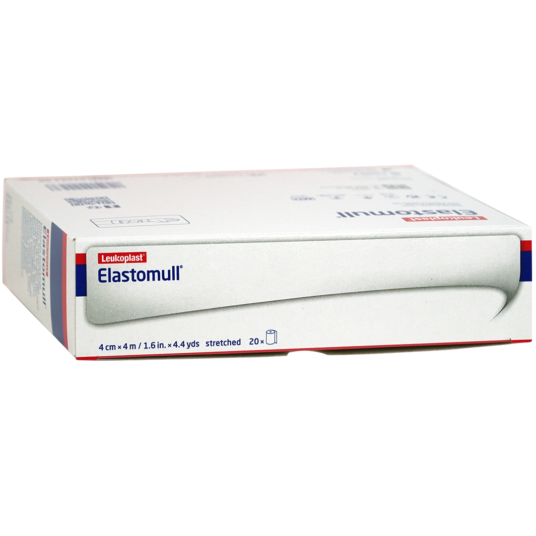 Elastomull elastische fixatiewindsels 4cm x 4m cellofaan
