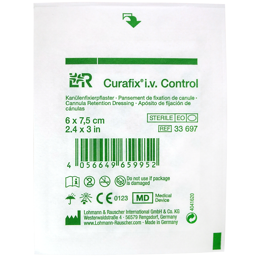 Curafix I.V. Control infuuspleisters 6cm x 7.5cm steriel