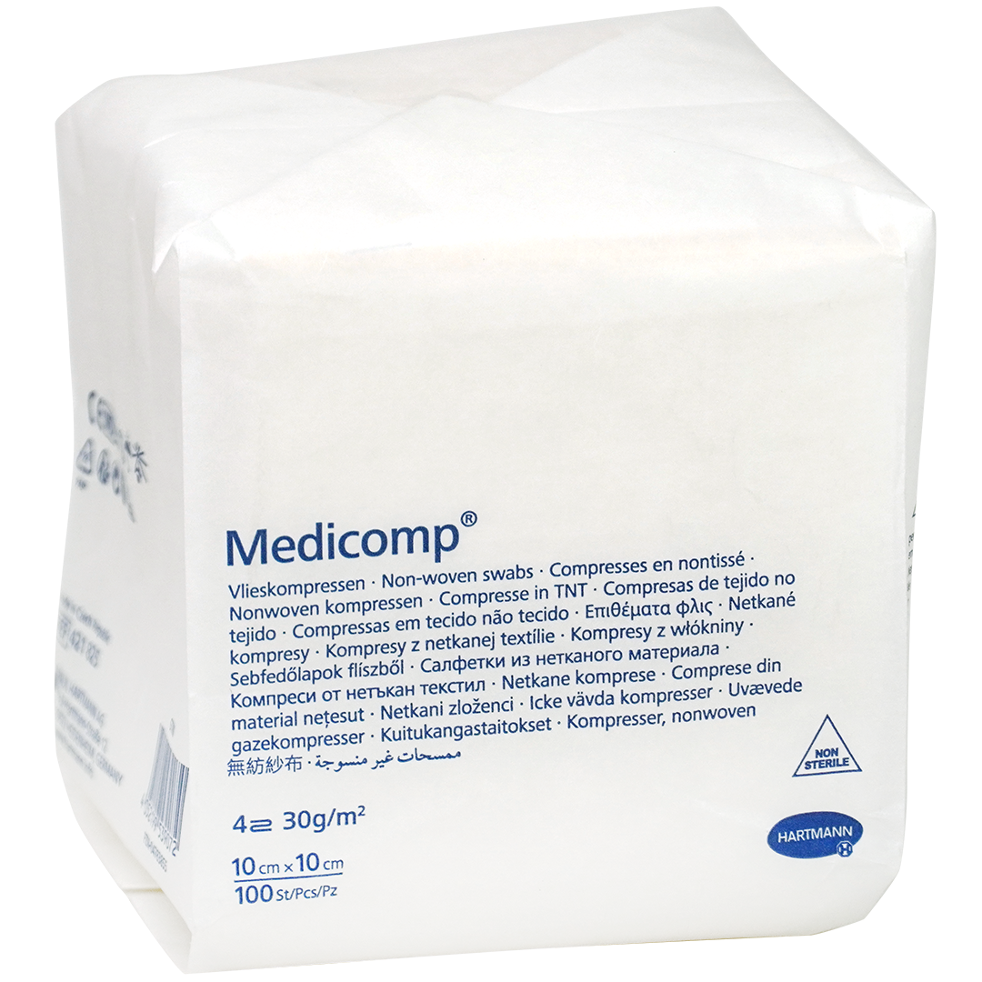 Medicomp gaaskompres 10cm x 10cm 4 laags onsteriel