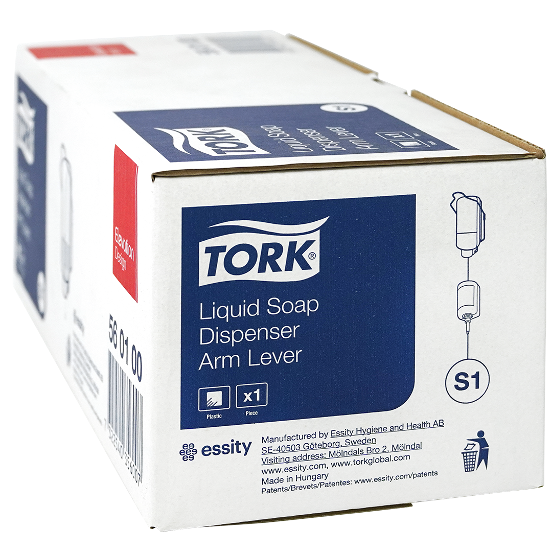 Tork vloeibare- en sprayzeep dispenser met armbeugel S1