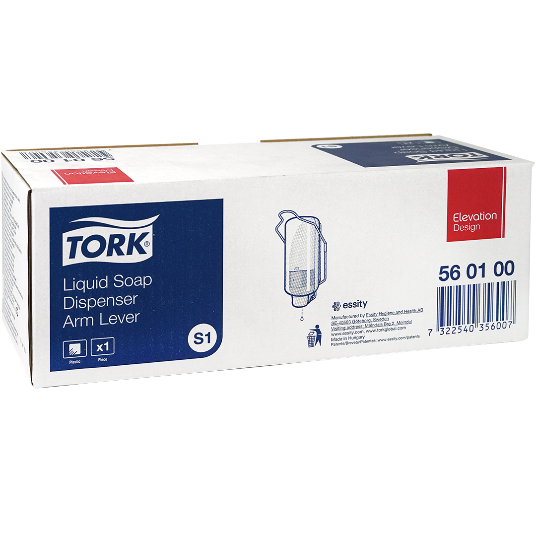 Tork vloeibare- en sprayzeep dispenser met armbeugel S1