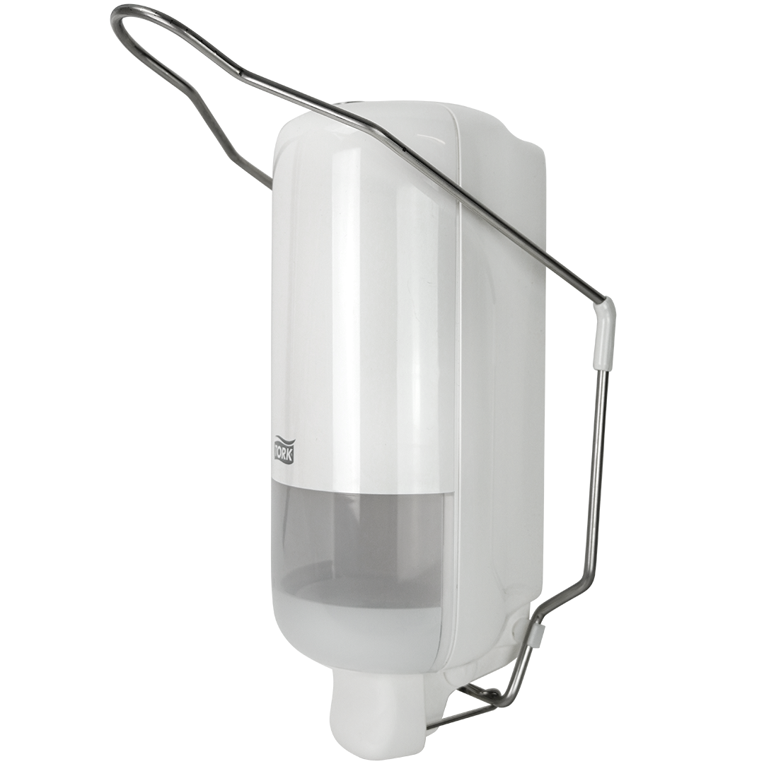 Tork vloeibare- en sprayzeep dispenser met armbeugel S1