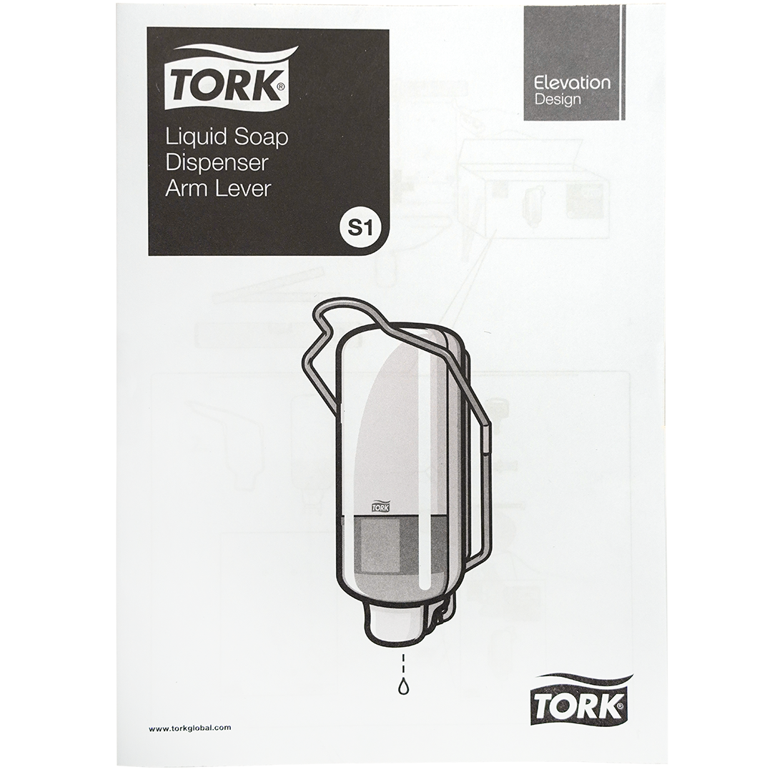 Tork vloeibare- en sprayzeep dispenser met armbeugel S1