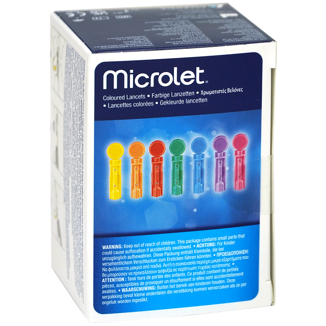 Microlet lancetten, gekleurd (100)
