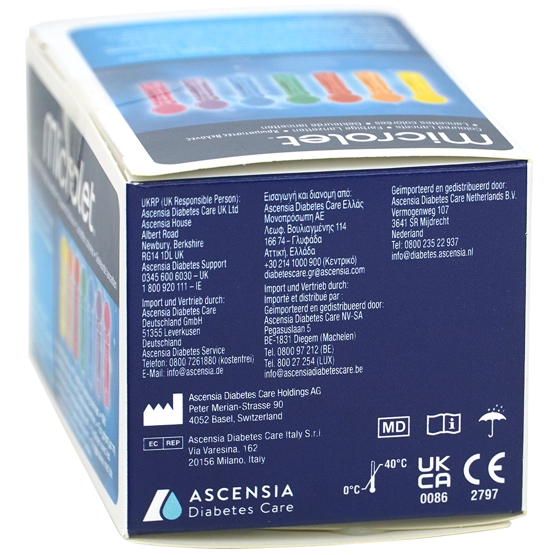 Microlet lancetten, gekleurd (100)