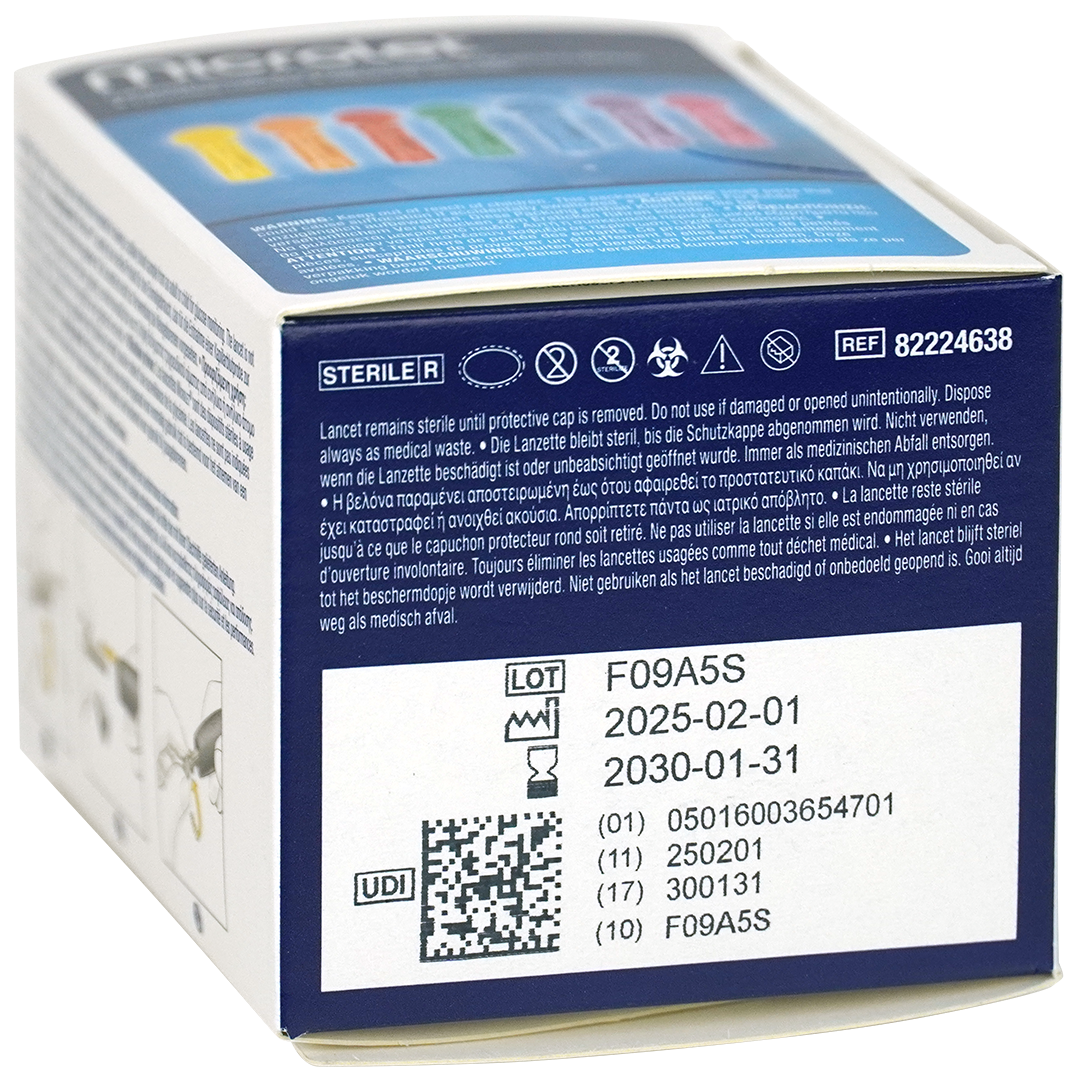 Microlet lancetten, gekleurd (100)