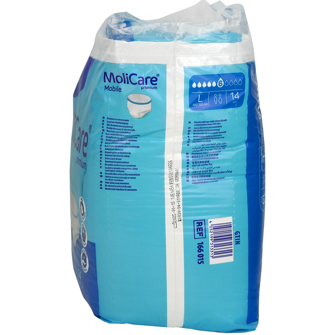 MoliCare Mobile ‘premium’ incontinentiebroekjes, L, 6 druppels