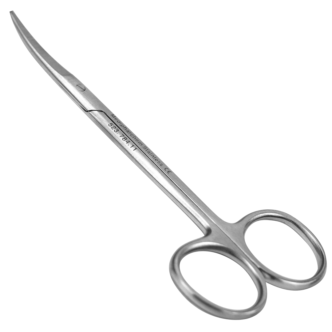 Irisschaar 11cm stomp-stomp gebogen