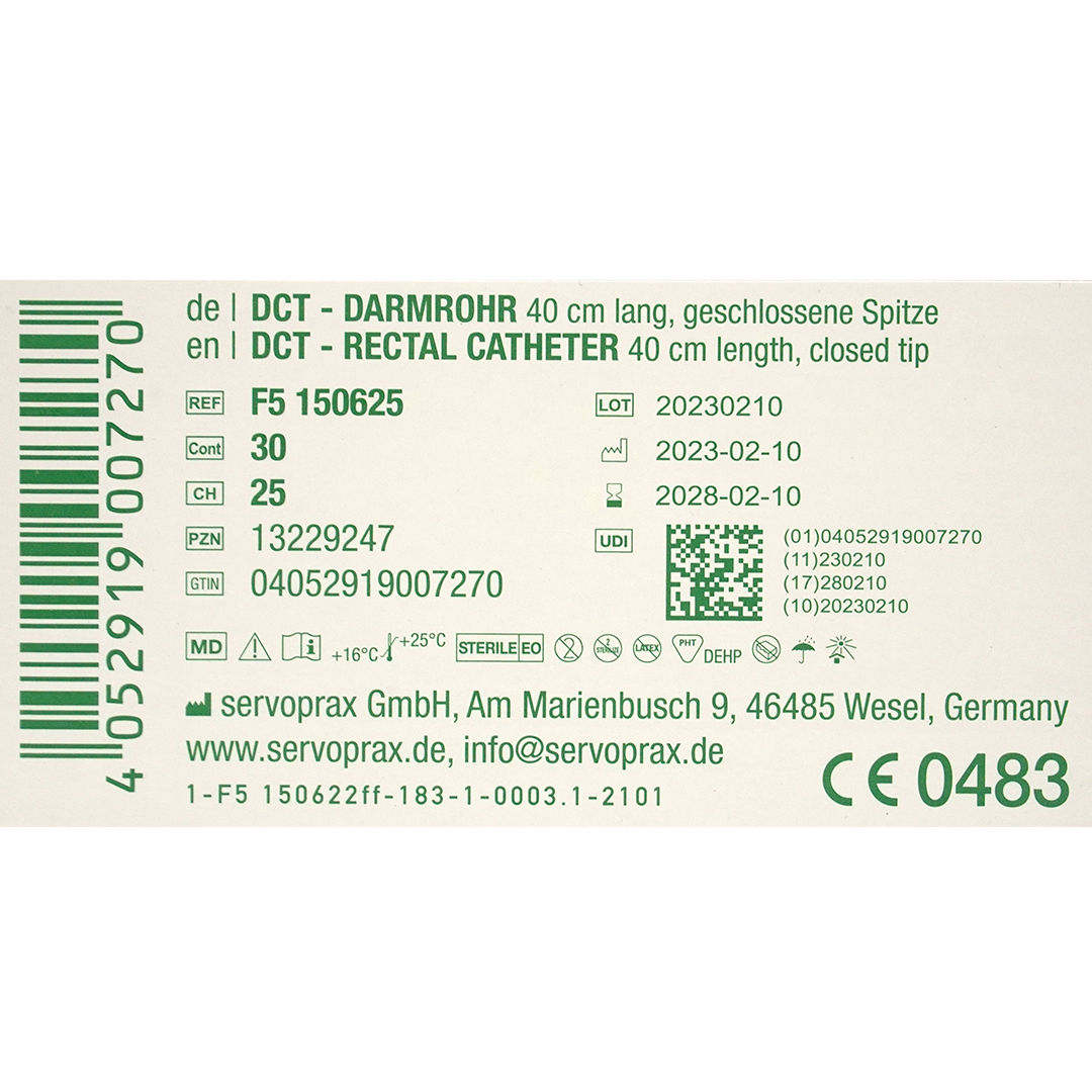 DCT darmkatheters CH 25 40cm