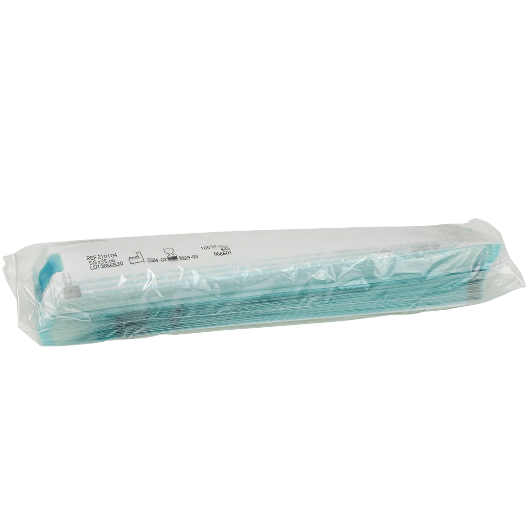 Stericlin sterilisatiezakjes 5.5cm x 25cm zonder vouwrand