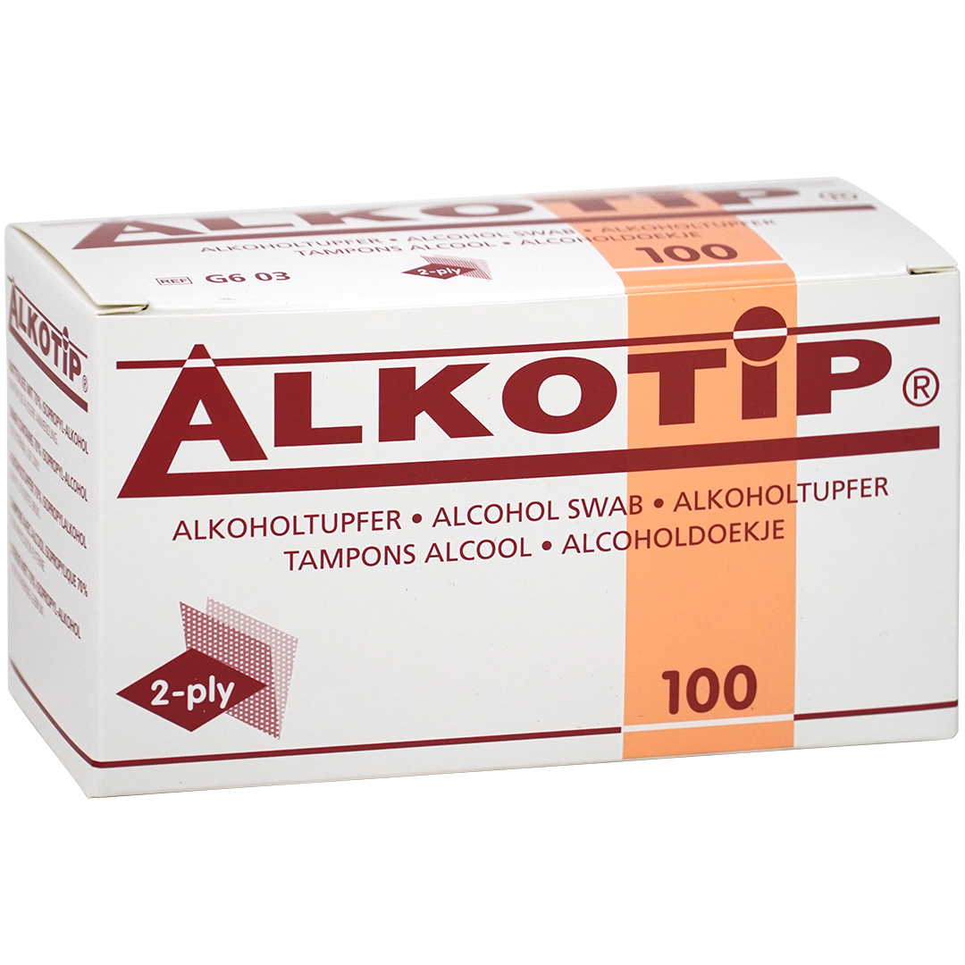 Alkotip alcoholdoekjes 45mm x 83mm individueel verpakt