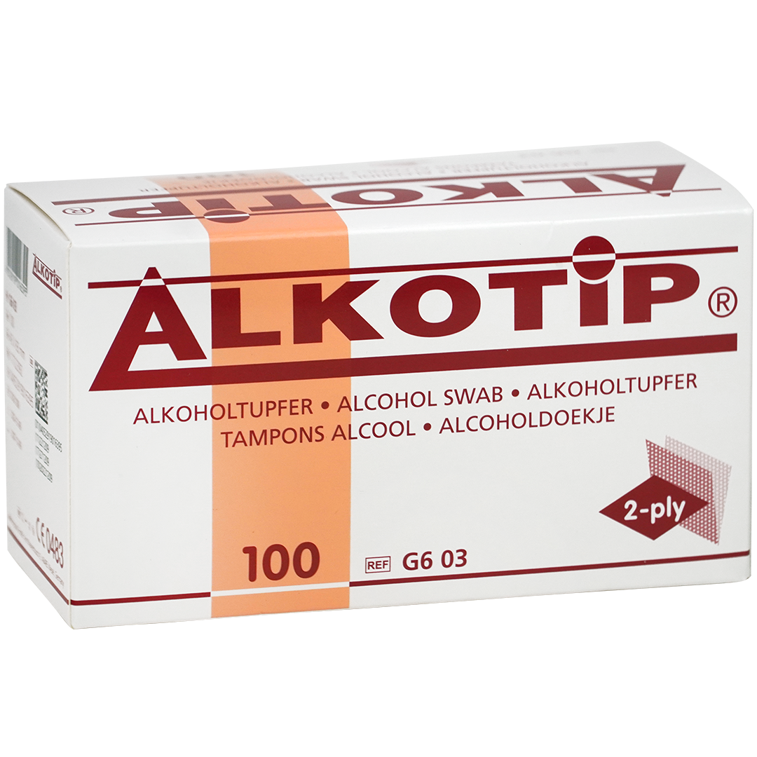 Alkotip alcoholdoekjes 45mm x 83mm individueel verpakt