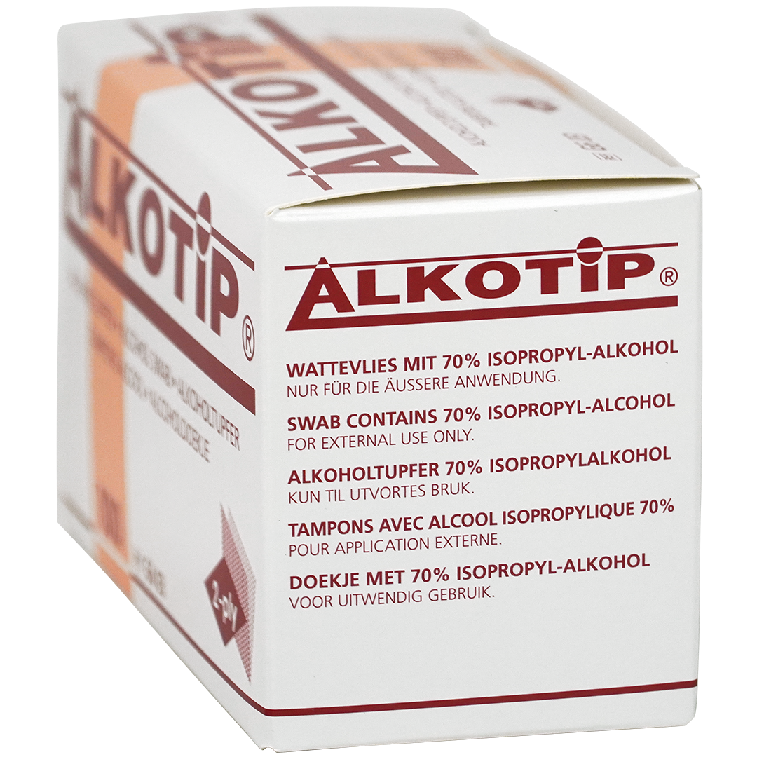 Alkotip alcoholdoekjes 45mm x 83mm individueel verpakt