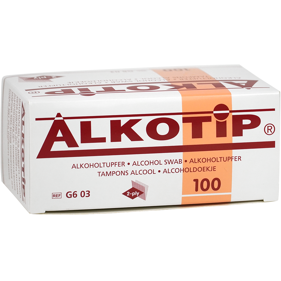 Alkotip alcoholdoekjes 45mm x 83mm individueel verpakt