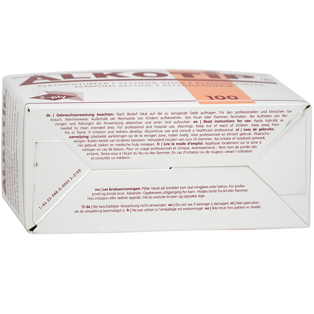 Alkotip alcoholdoekjes 45mm x 83mm individueel verpakt