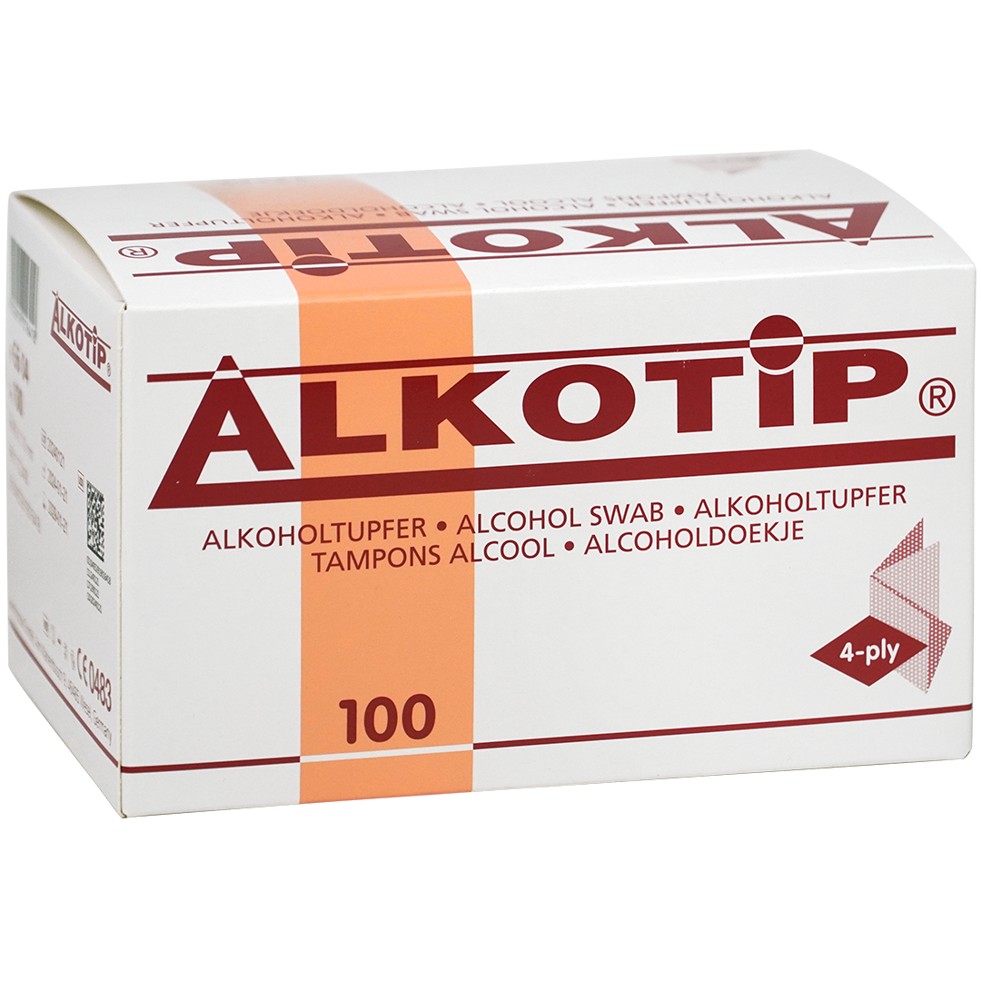 Alkotip alcoholdoekjes 90mm x 110mm individueel verpakt