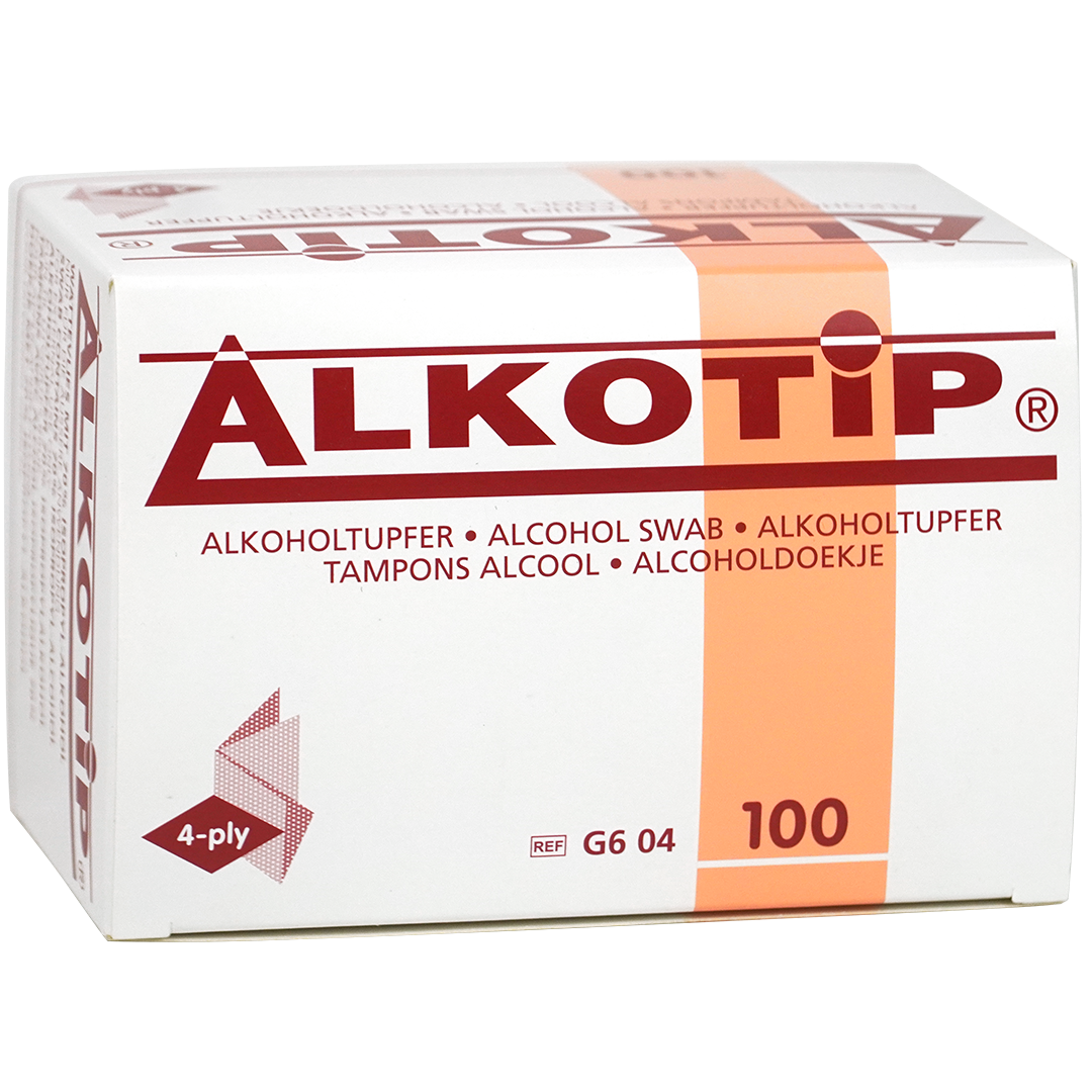 Alkotip alcoholdoekjes 90mm x 110mm individueel verpakt