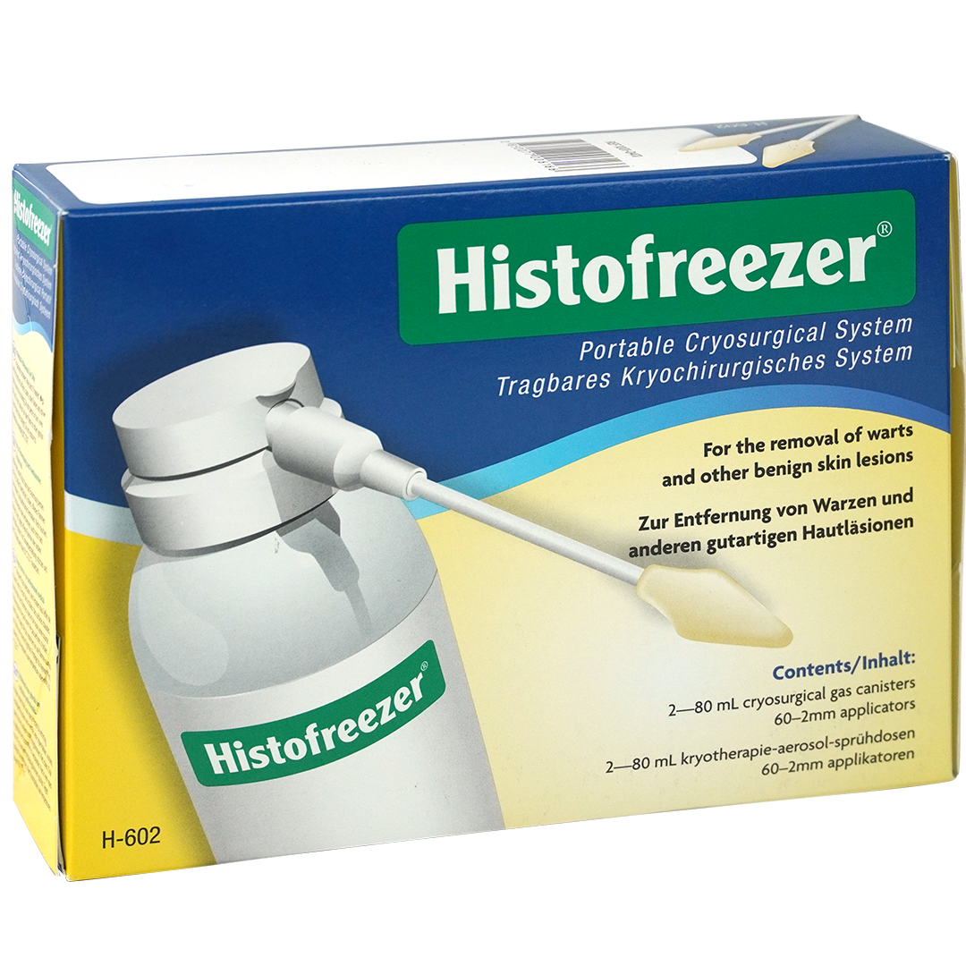 Histofreezer cryochirurgie small 2x 80ml gasfles 60x 2mm applicators