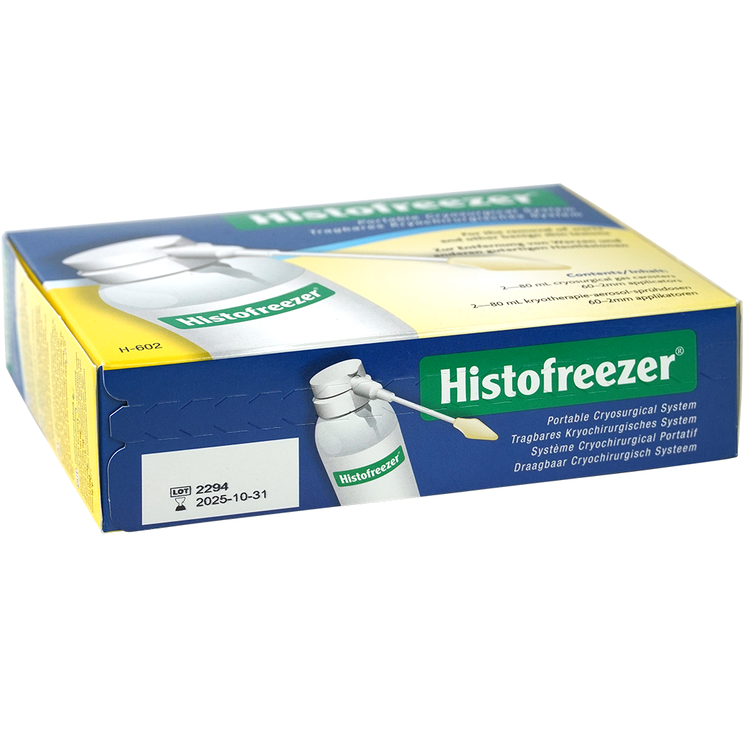 Histofreezer cryochirurgie small 2x 80ml gasfles 60x 2mm applicators