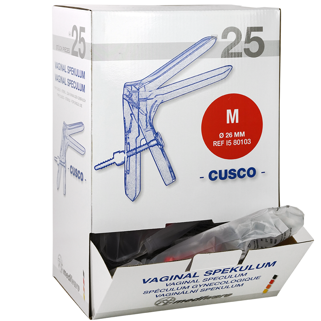 Mediware speculum wegwerp M Ø 26mm kunststof rood