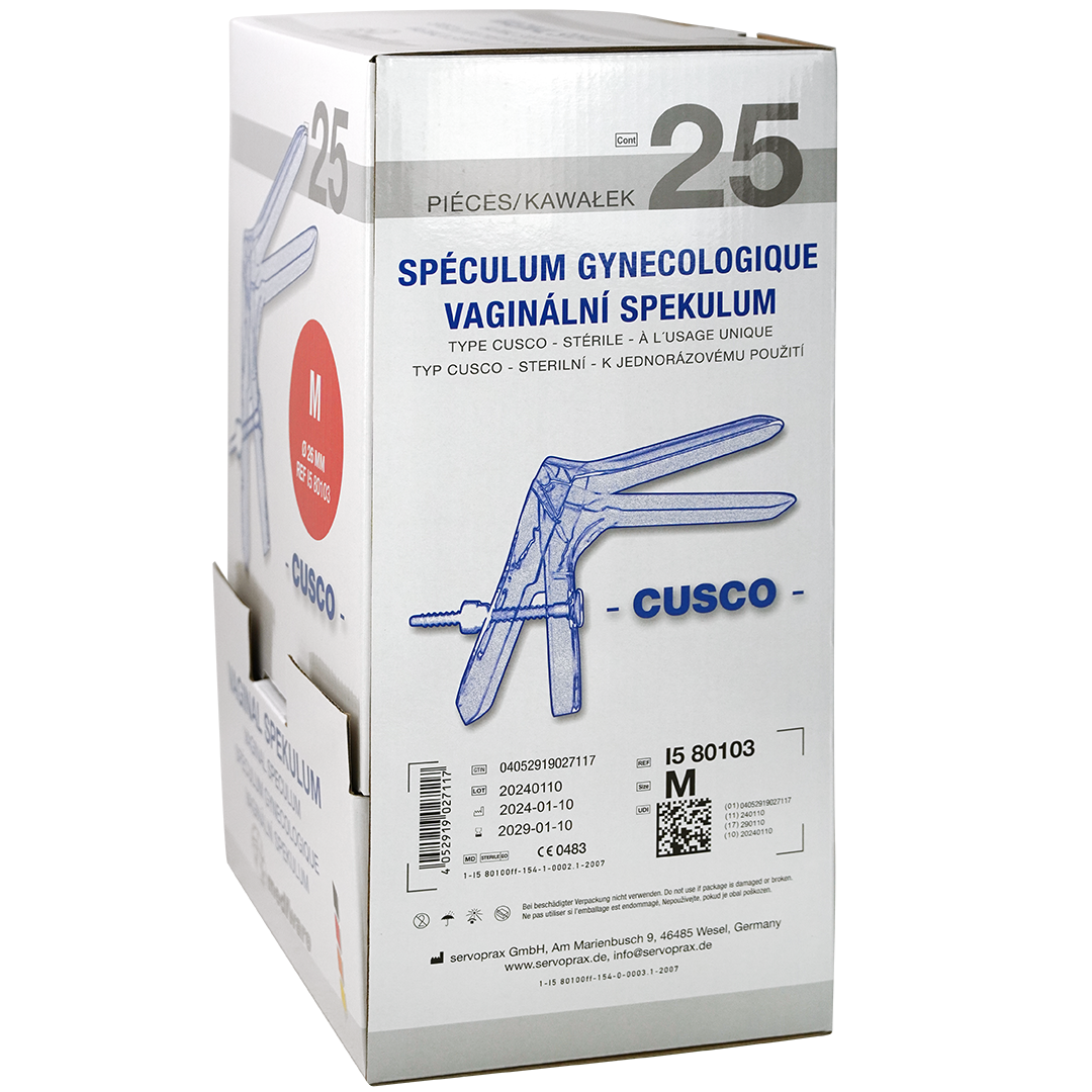 Mediware speculum wegwerp M Ø 26mm kunststof rood