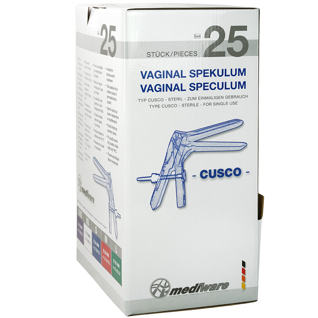Mediware speculum wegwerp M Ø 26mm kunststof rood
