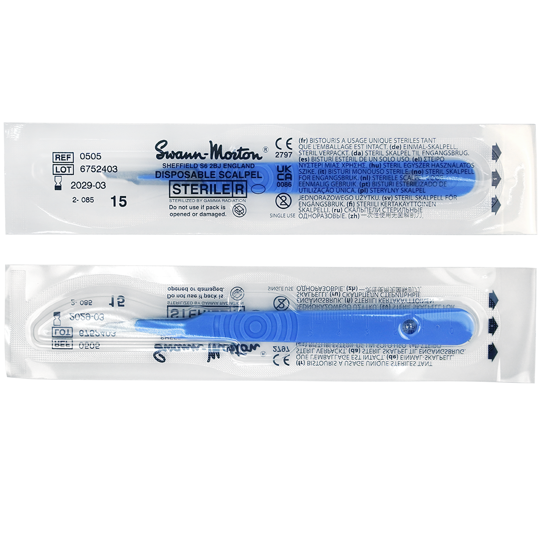 Swann-Morton scalpelmesjes + greep nr. 15 steriel