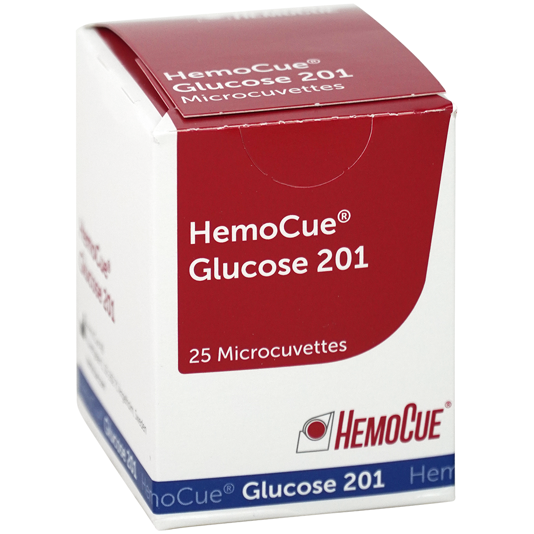 HemoCue Glucose 201 bloedglucose microcuvetten