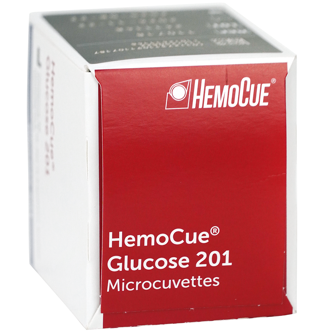 HemoCue Glucose 201 bloedglucose microcuvetten