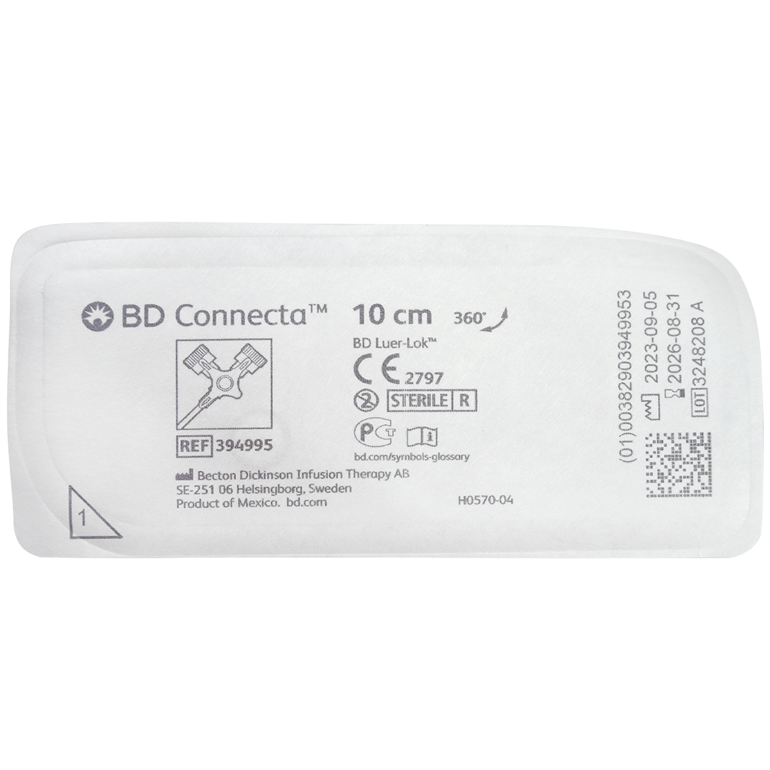 BD Connecta 3-wegkraan met 10cm slang wit