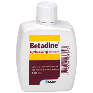 Betadine Jodium oplossing 100mg/ml, flacon 120ml
