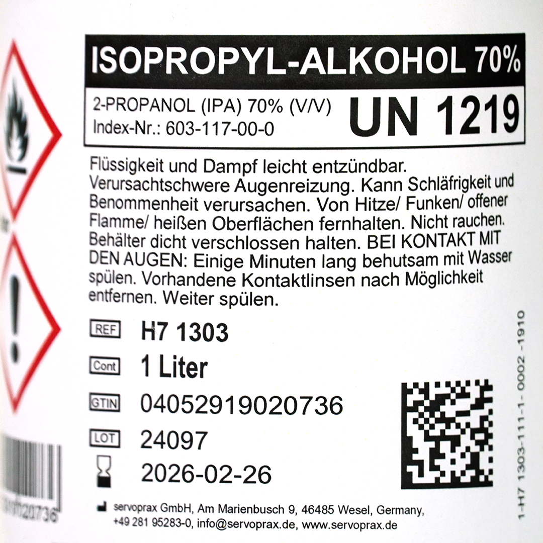 Isopropyl-alcohol oppervlaktereiniger 70% 1 liter