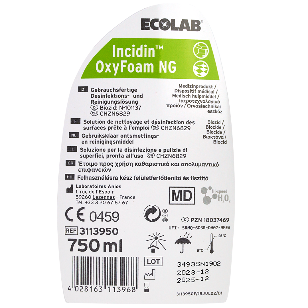 Incidin OxyFoam oppervlakte desinfectiespray 750ml