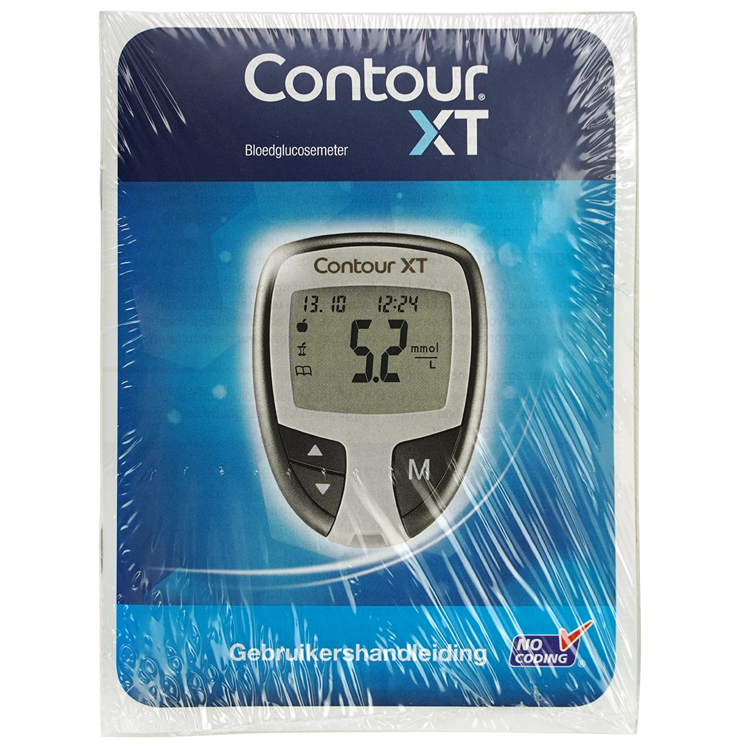 Contour XT startpakket: Etui met bloedglucose meter 10 teststrips Microlet Next prikpen en 10 lancetten