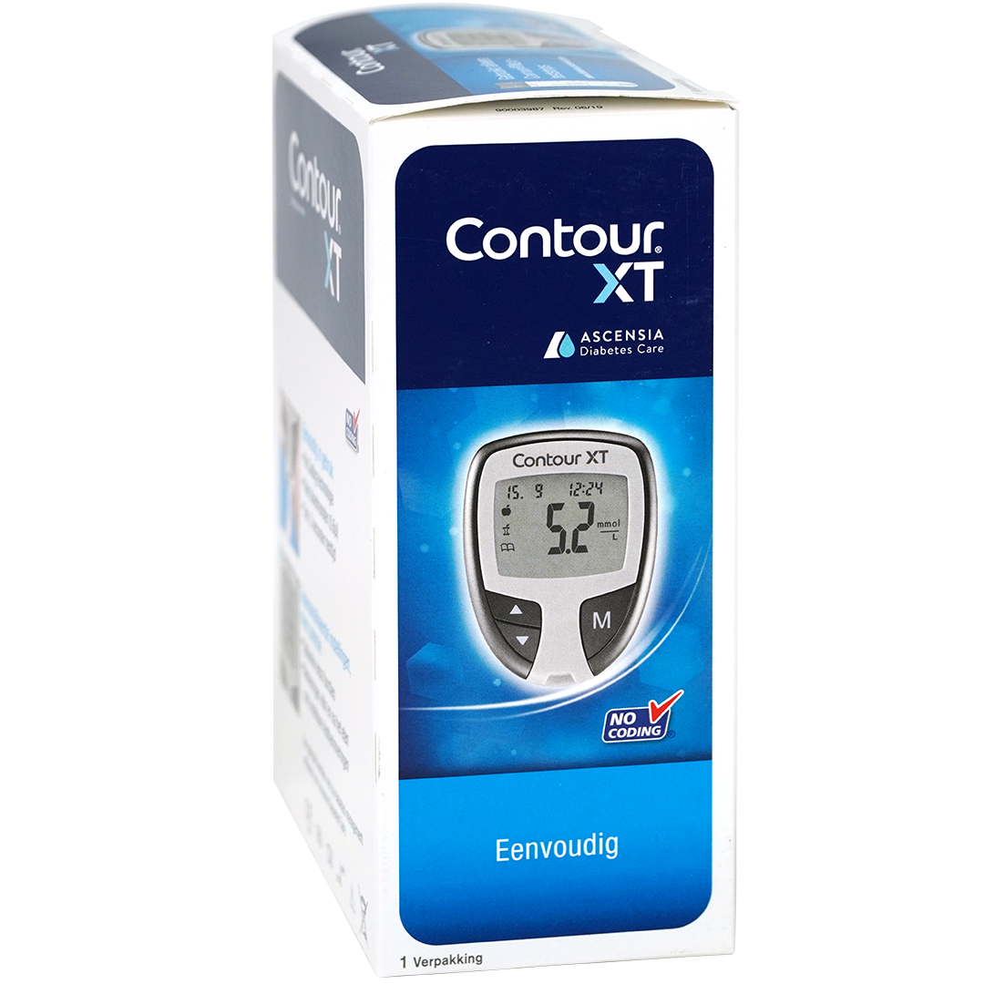 Contour XT startpakket: Etui met bloedglucose meter 10 teststrips Microlet Next prikpen en 10 lancetten