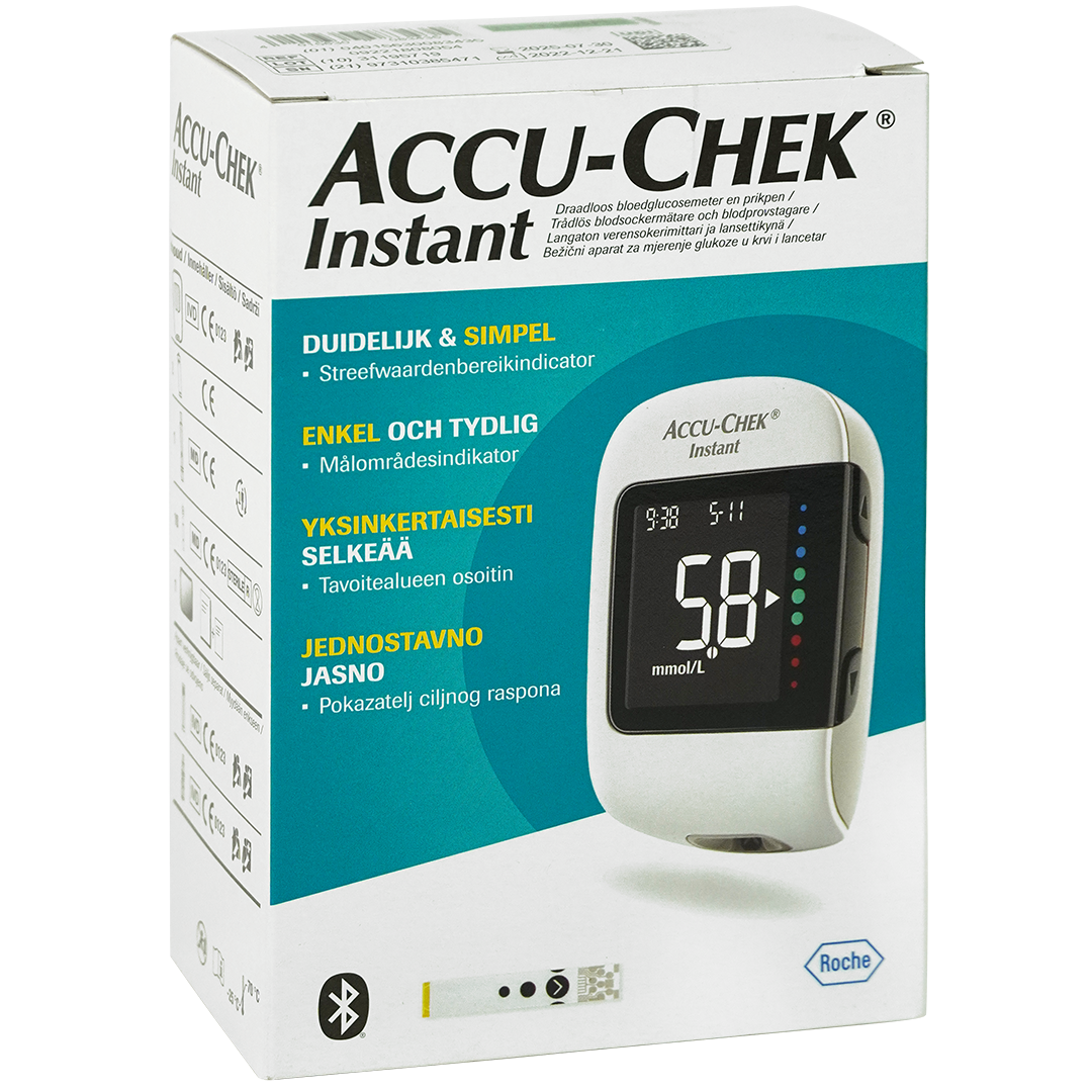 Accu-Chek Instant startpakket: Etui met bloedglucose meter Softclix prikpen en 10 lancetten zonder teststrips