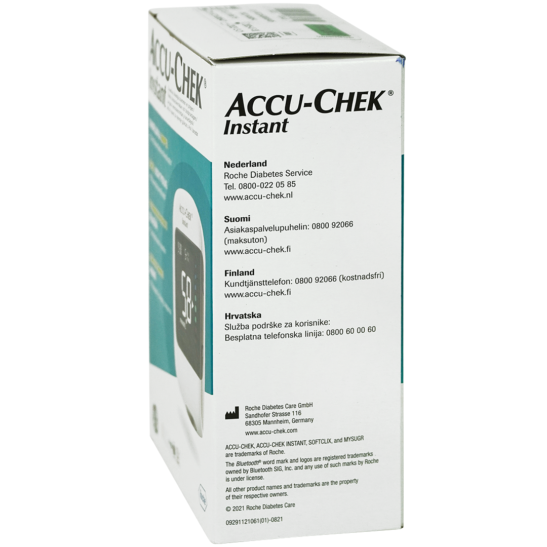 Accu-Chek Instant startpakket: Etui met bloedglucose meter Softclix prikpen en 10 lancetten zonder teststrips