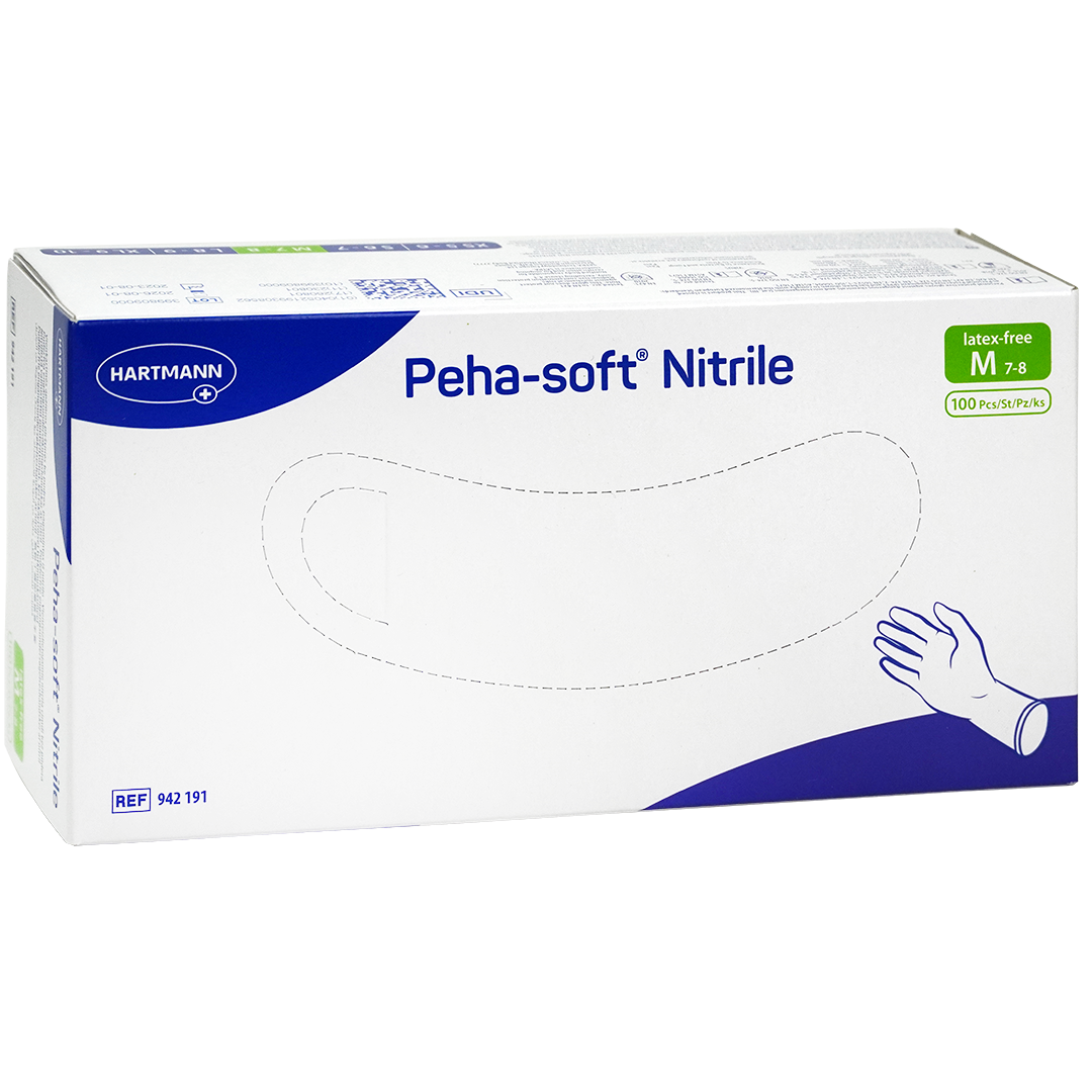 Peha-soft nitrile handschoenen maat M 7-8 blauw