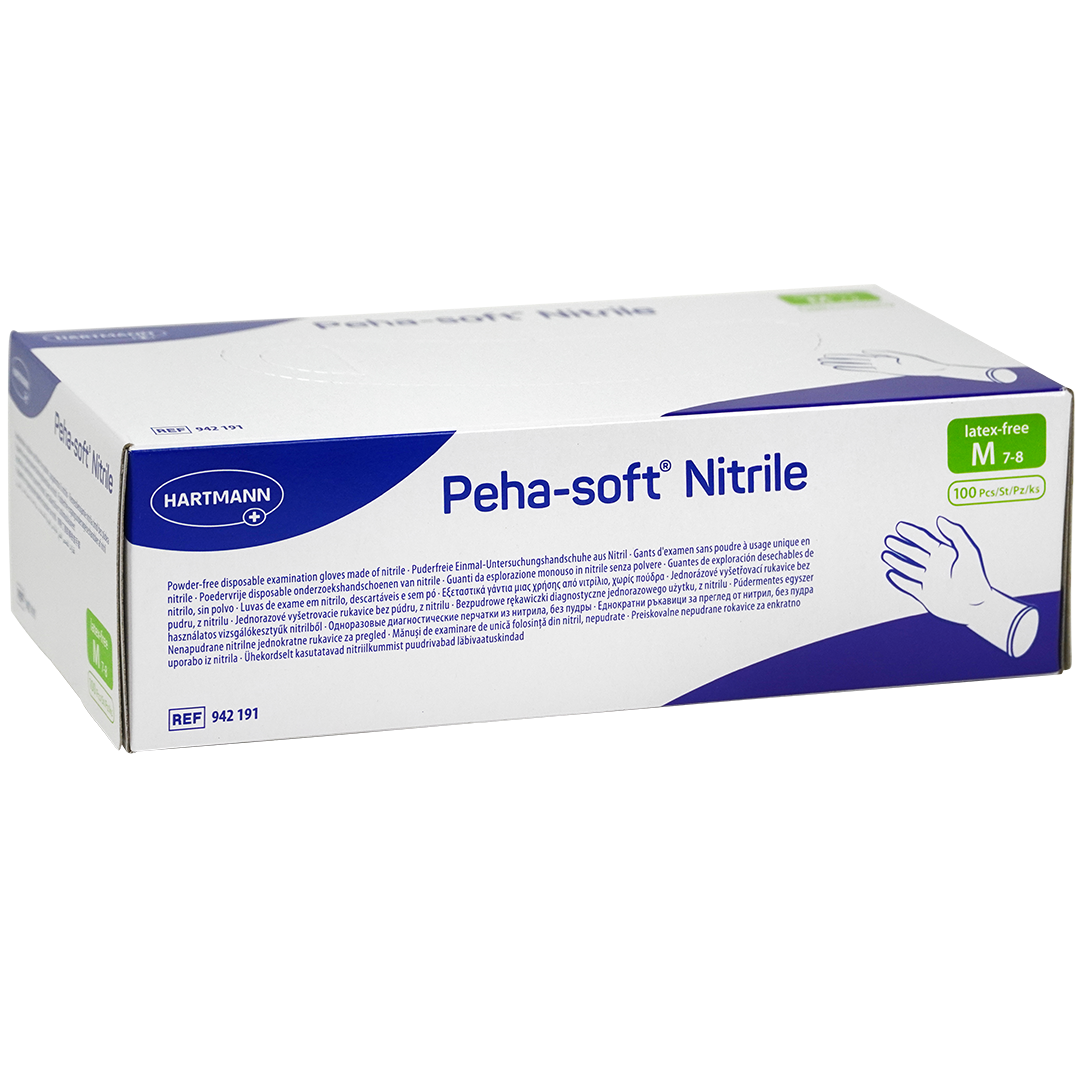 Peha-soft nitrile handschoenen maat M 7-8 blauw